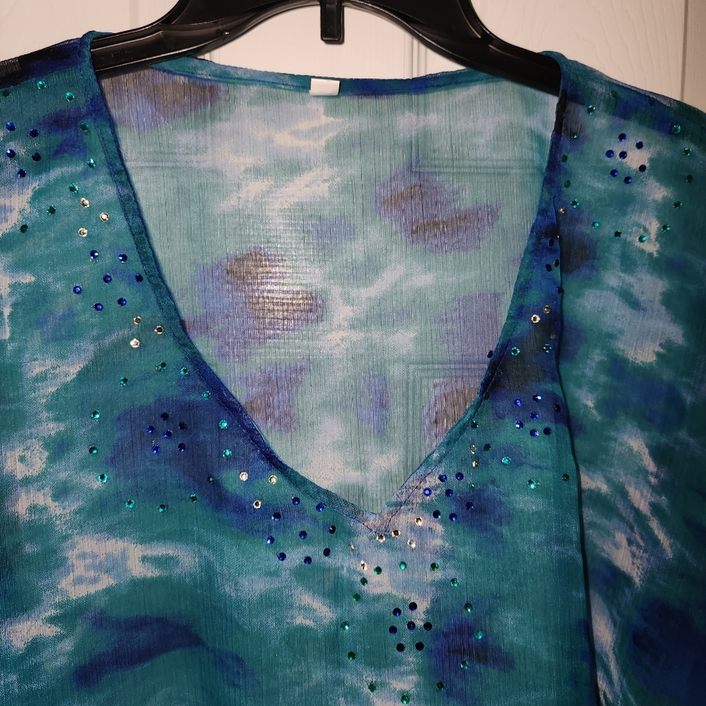Sheer tunic coverup/dress - Picture 3 of 7